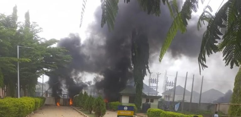 Abuja Okada riders set fire to houses in protest of the death of a colleague