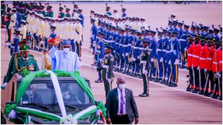 Three Military Officers Faint at Eagle Square Parade During Democracy Day Parade