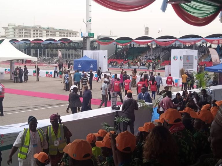 BREAKING:  EFCC Operatives Gain Access Into Eagles Square Venue Of APC Presidential Primary [Photo]